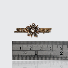 Load image into Gallery viewer, Victorian Rose-Cut Diamond Floral Brooch