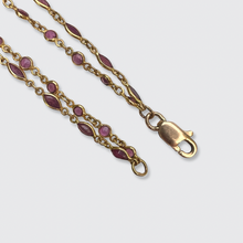 Load image into Gallery viewer, Vintage Yellow Gold Ruby Link Bracelet