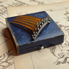 Load image into Gallery viewer, Victorian Silver &amp; Paste Hair Comb