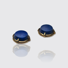 Load image into Gallery viewer, Lapis Lazuli Stud Earrings, Cufflink Conversion
