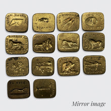 Load image into Gallery viewer, 19th Century Enameled Wax Seals Etui with Fourteen Double-Sided Seals