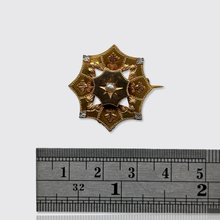 Load image into Gallery viewer, Victorian Gold &amp; Pearl Snowflake Brooch