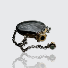 Load image into Gallery viewer, 19th Century Viennese Banded Agate &amp; Silver Perfume Flask