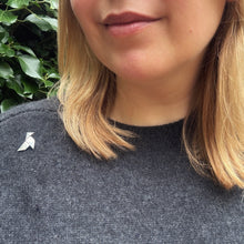Load image into Gallery viewer, Antique French 'Cocotte' Origami Bird Stickpin