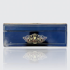 19th Century Boulle Work Box with Key