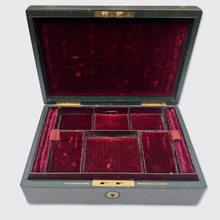 Load image into Gallery viewer, Brown Jewellery Box with Red Velvet Interior