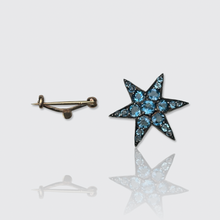 Load image into Gallery viewer, 19th Century Small Blue Paste Star Brooch