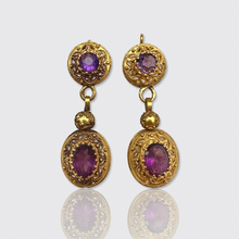 Load image into Gallery viewer, Victorian Amethyst Demi Parure in Fitted Box