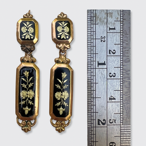 Georgian Enameled Day to Night Earrings