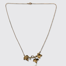 Load image into Gallery viewer, Art Nouveau 18k Gold &amp; Pearl Ivy Necklace