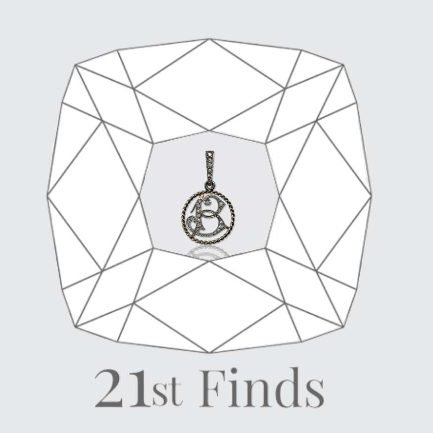 Reserved for ‘N’, payment 1/3: Art Deco Lucky 13 Pendant