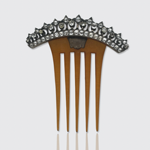 Load image into Gallery viewer, Victorian Silver &amp; Paste Hair Comb