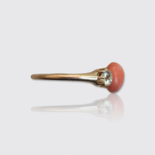 Load image into Gallery viewer, 19th Century Bouton Coral &amp; Diamond Ring