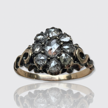 Load image into Gallery viewer, Georgian Rose-Cut Diamond Cluster Ring
