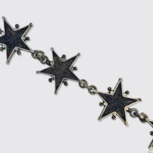 Load image into Gallery viewer, 19th Century Silver Pentacrine Star Fossil Link Bracelet