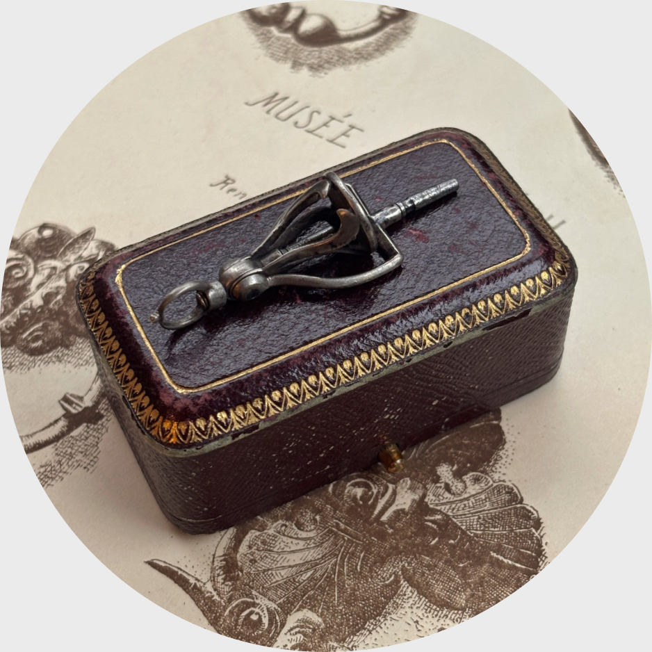 18th Century Iron Swivel Watch Key Fob