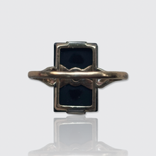 Load image into Gallery viewer, Art Deco Onyx &amp; Diamond Clover Ring