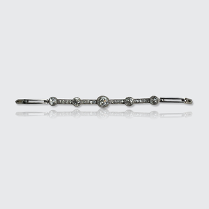 Reserved: Art Deco Old-Cut Diamond Link Bracelet