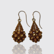 Load image into Gallery viewer, 19th Century Neo-Etruscan Filigree Drop Earrings