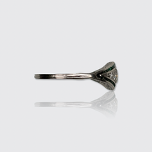Load image into Gallery viewer, Art Deco Platinum Emerald &amp; Diamond Marquise Ring