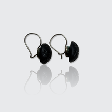 Load image into Gallery viewer, Victorian Jet Star-Engraved Bouton Earrings