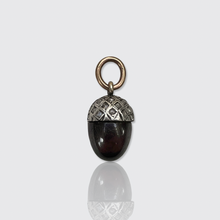 Load image into Gallery viewer, Victorian Garnet &amp; Rose-Cut Diamond Acorn Pendant