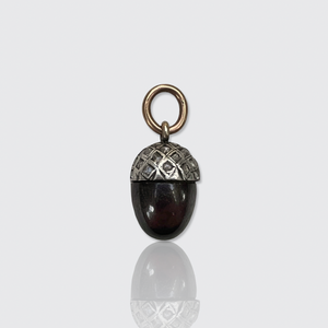Victorian Garnet & Rose-Cut Diamond Acorn Pendant
