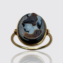 Load image into Gallery viewer, Antique Hardstone Cameo Ring a Greek Warrior