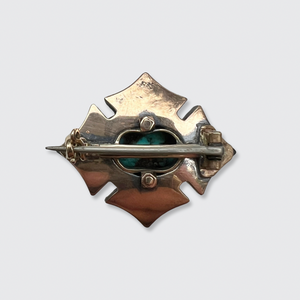 Victorian Turquoise & Diamond Brooch