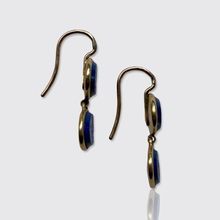 Load image into Gallery viewer, Lapis Lazuli Drop Earrings, Cufflink Conversion