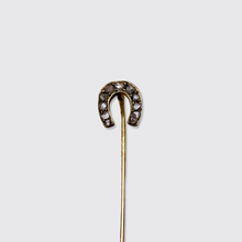 Load image into Gallery viewer, Antique Miniature Diamond Horseshoe Stickpin