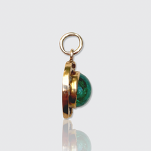 Load image into Gallery viewer, Vintage Emerald &amp; Diamond Horseshoe Pendant