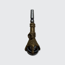 Load image into Gallery viewer, Antique Brass &amp; Agate Claw Watch Key Pendant