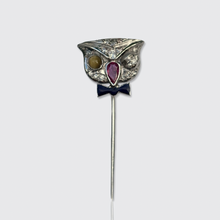 Load image into Gallery viewer, Art Deco Winking Owl Pin