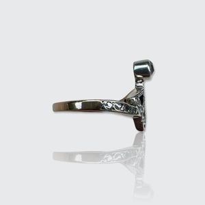 Art Deco Diamond Swirl Ring