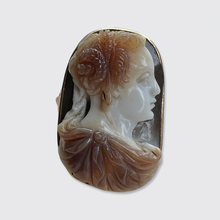 Load image into Gallery viewer, Georgian Hardstone Lady Cameo Ring