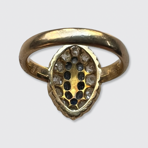 Edwardian Sapphire & Diamond Marquise Ring