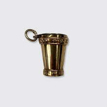 Load image into Gallery viewer, Gold Lucky Dice Cup Pendant