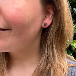 Ruby & Diamond Fleur de Lis Earring, Stickpin Conversion