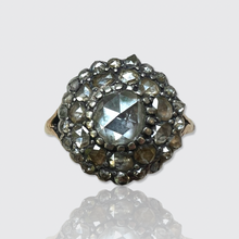 Load image into Gallery viewer, Rose-Cut Diamond Halo Ring