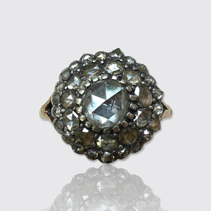 Rose-Cut Diamond Halo Ring