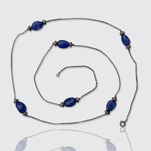 Load image into Gallery viewer, Vintage Platinum Tanzanite &amp; Diamond Station Necklace