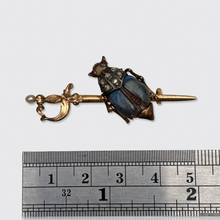 Load image into Gallery viewer, Victorian Labradorite Bug Brooch