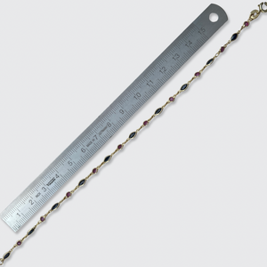 Sapphire & Ruby Link Bracelet
