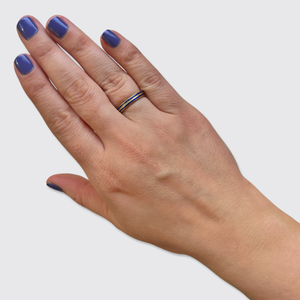 Pair of Two 18k Gold Blue Enamel Rings