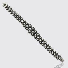 Load image into Gallery viewer, 19th Century Silver Double Row Collet-Set Paste Bracelet