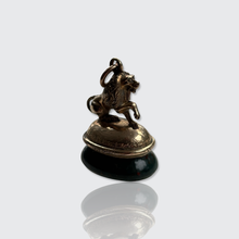 Load image into Gallery viewer, Victorian Lion &amp; Bloodstone Fob Pendant