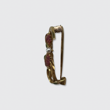 Load image into Gallery viewer, Enamel Crescent Moon Brooch by Krementz