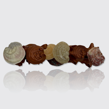 Load image into Gallery viewer, Chinese Boxwood &amp; Hardstone Lingzhi Brush Holder