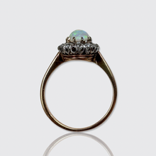 Load image into Gallery viewer, 19th Century Opal &amp; Diamond Cluster Ring